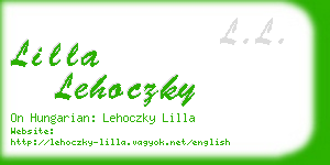 lilla lehoczky business card